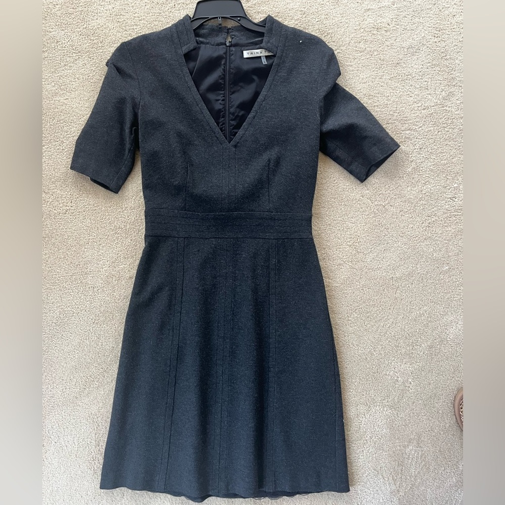 Trina Turk Grey Dress Perfect Condition